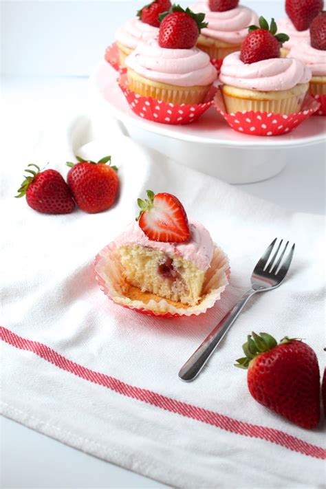 Strawberry Swirl Cupcakes With Fresh Strawberry Buttercream