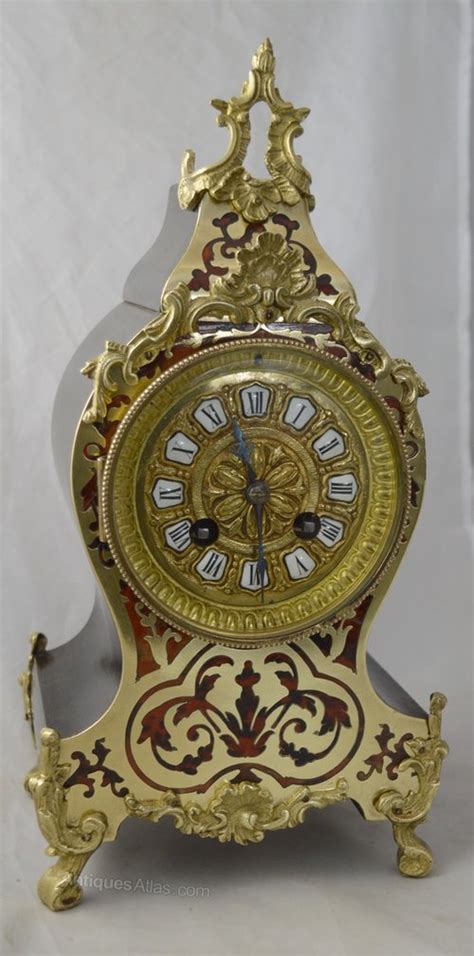 Antiques Atlas A Red Boulle Inlaid Mantel Clock