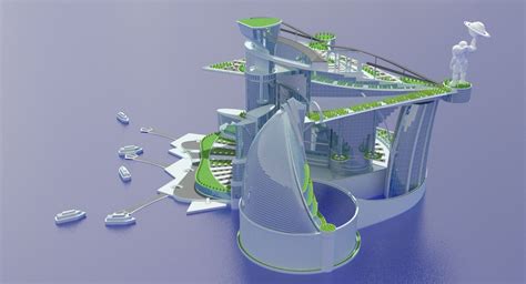 Futuristic City 3D Model $59 - .max .fbx .obj - Free3D