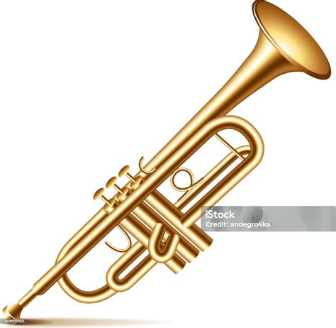 terompet terisolasi  vektor putih ilustrasi stok  gambar