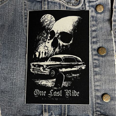 One Last Ride 1957 Hearse Canvas Patch Lewis Mayhem