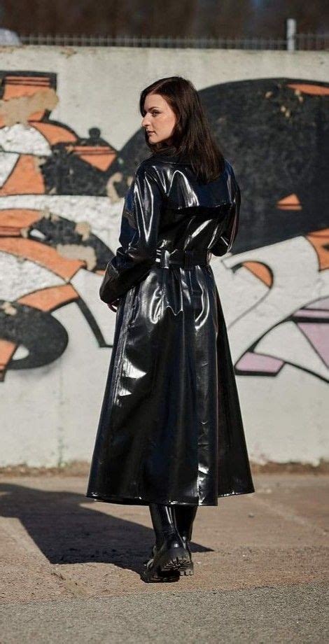 Vinyl Raincoat Pvc Raincoat Rain Trench Coat Vinyl Clothing