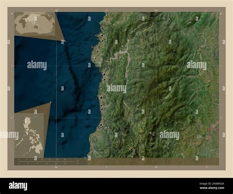 Ilocos Sur Province Of Philippines High Resolution Satellite Map Locations Of Major Cities Of