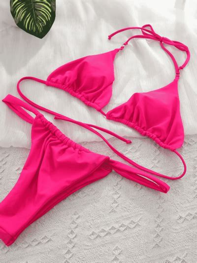 Bañador bikini micro triángulo simple halter