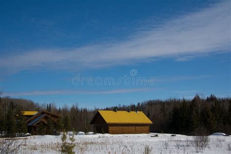 Typical Canadian House in Quebec Winter Stock Photo - Image of city ...