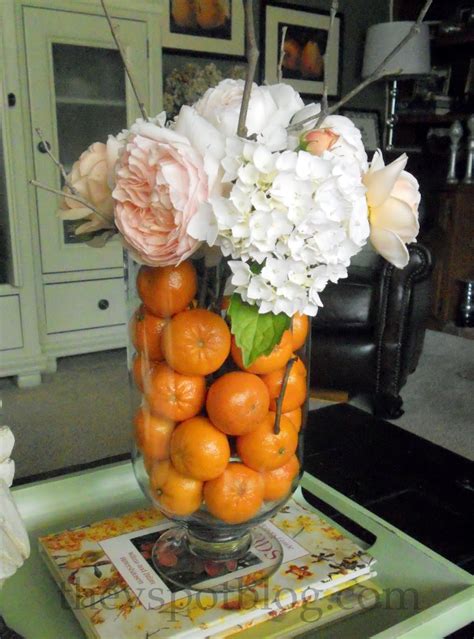 Easy floral arrangement using fruit & flowers. | The V Spot