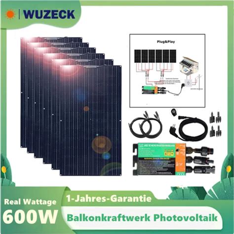 CENTRALE ELETTRICA DA Balcone 600 Watt Fotovoltaico 6X100W Pannello