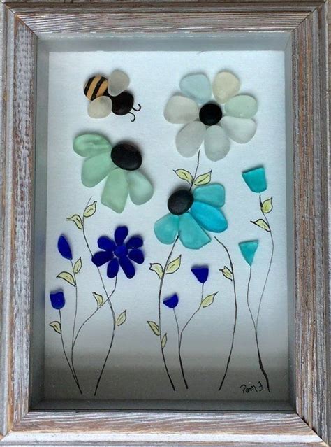 Sea Glass Flowers Sea Glass Art Genuine Sea Glass Not Etsy Artofit