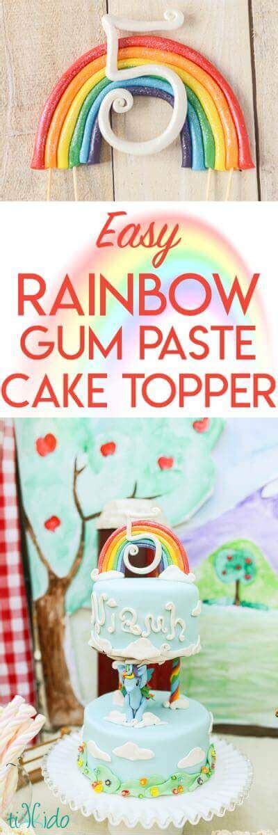 Easy Rainbow Cake Topper Tutorial