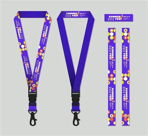 Premium Vector Vector And Colorful Lanyard Template For Music