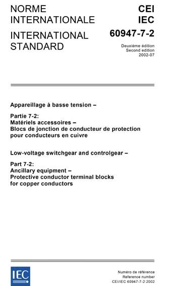 Iec 60947 7 2 Ed 20 B2002 Low Voltage Switchgear And Controlgear