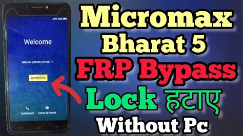 Micromax Bharat 5 FRP Bypass Without Pc Google Account Unlock