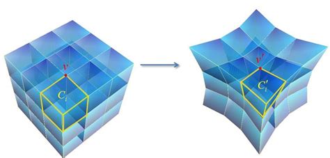 1 Deformation Of A Voxel Mesh A Vertex V And Its Neighboring Cell C I