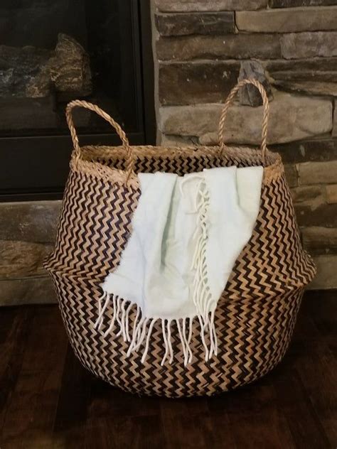 Extra Large Seagrass Basket Woven Black And Natural Grasses Etsy Uk Seagrass Basket Basket