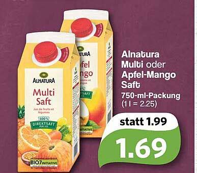 Alnatura Multi Oder Apfel Mango Saft Angebot Bei Famila Nordwest