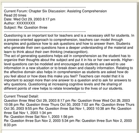 Example Of A Thoughtful Response Download Scientific Diagram