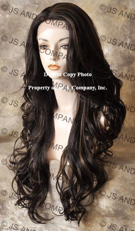 Heat Ok Human Hair Blend Full Lace Front Wig Long Wavy Brown Blonde