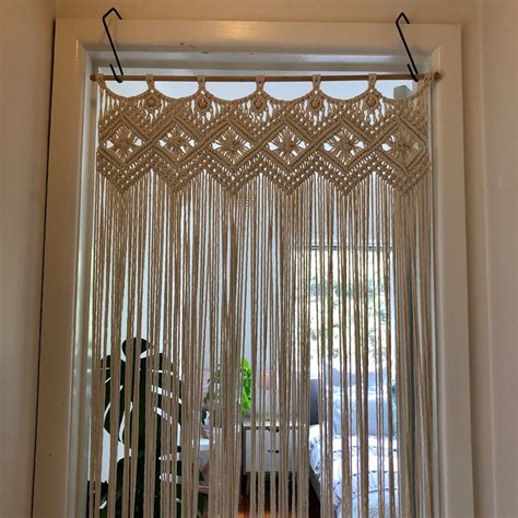 Large Macrame Hanging Door Curtain Handmade In Australia Etsy