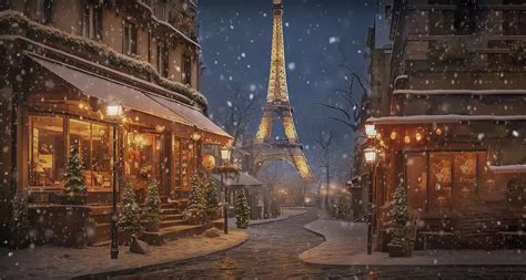 Solve Snowy Night In Paris Jigsaw Puzzle Online With 299 Pieces