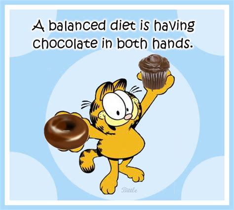 Balanced Diet Cartoon Images : Diet Balanced Chocolate Funny Quotes Garfield Quote Humor Cartoon ...