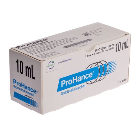 PROHANCE 5X10 mL VL | ProHance | MRI | Products | Bracco US Site