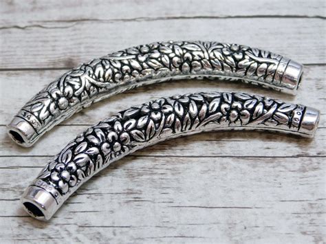 Bracelet Tubes Curved Tubes Curved Tube Bead Bracelet Etsy