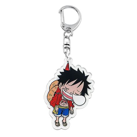 One Piece Keychains Luffy Roronoa Zoro Chopper Acrylic Badge Pendant