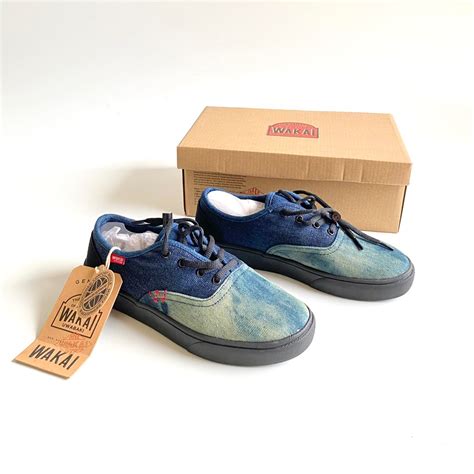 Wakai Uwabaki Sepatu Pria Denim Navy Acid On Carousell