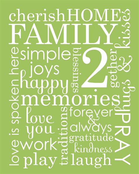 all things simple: family word art collage & phrases download