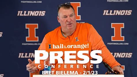 Illinois Football Bret Bielema Press Conference 2 1 23 YouTube