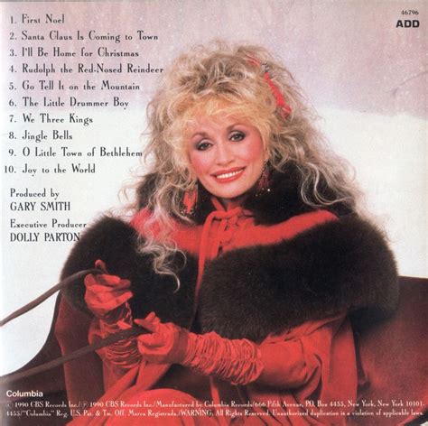 Dolly Parton Home For Christmas 1990 Back Cover