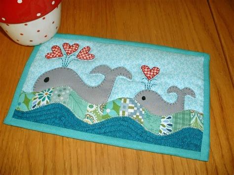 Beach Huts And Whales Pattern Pack Two Mug Rug Patterns From Etsy