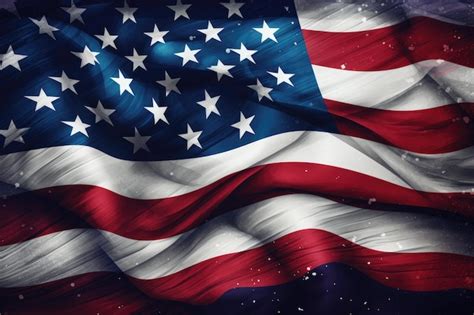 Premium AI Image | 3D illustration of the American flag ai generative