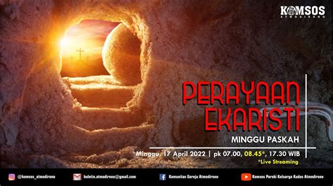 Perayaan Ekaristi Online Mingguan Minggu 17 April 2022 YouTube