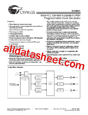 CY22381SC Datasheet PDF Cypress Semiconductor