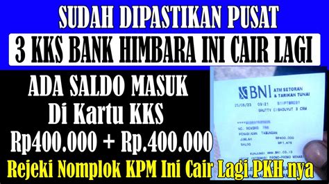 Pkh Hari Ini Bank Penyalur Sudah Sp D Dan Ada Saldo Masuk Ribu