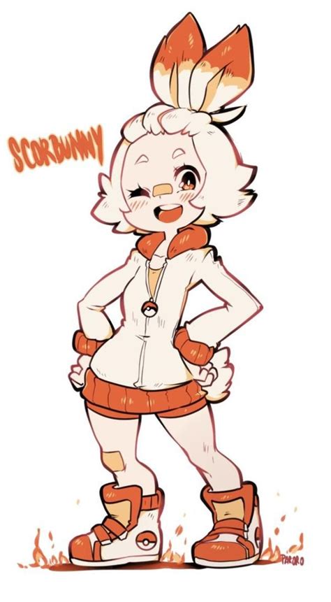 Scorbunny Gijinka By Parorou Pokémon Sword And Shield Pokemon