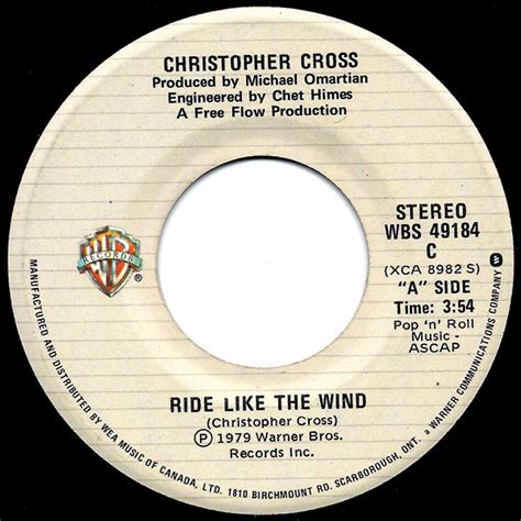 Christopher Cross - Ride Like The Wind (1980, Vinyl) | Discogs