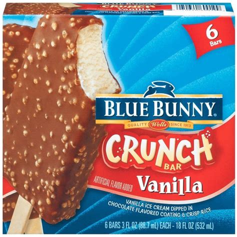 Blue Bunny Vanilla Crunch 30 Oz Ice Cream Bar 6 Ct Instacart