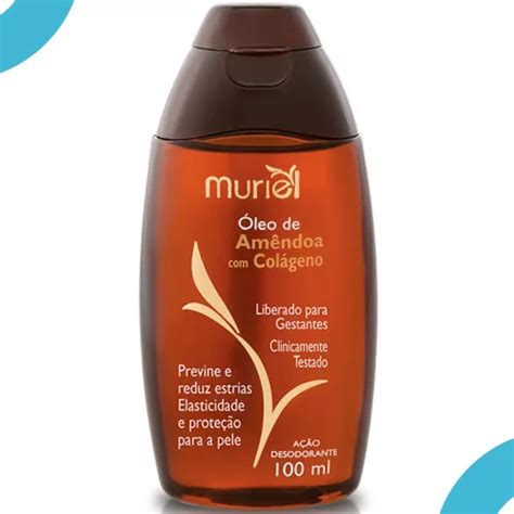 Óleo De Amêndoa Colágeno Muriel 100ml Suave gestante MercadoLivre