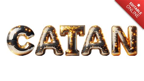 Catan Disco Ball 3d Alphabet Font Generador De Efectos De Texto