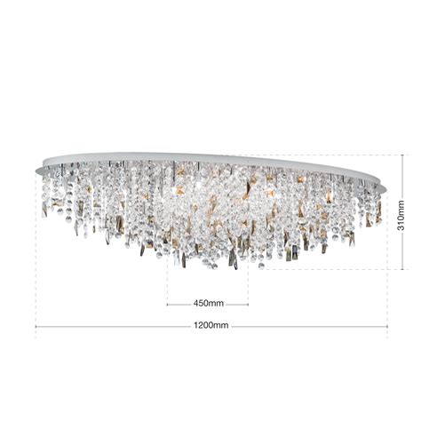 Plafonnier Crystalriver Avec Cristal Chrom Luminaire Fr