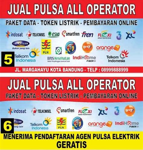 Contoh Gambar Tulisan Jual Pulsa Desain Banner Desain Pamflet