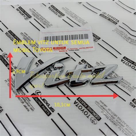 Jual Emblem Logo Lambang Tulisan Huruf Toyota Vitz Vitz Semua Mobil