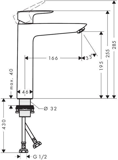 Hansgrohe Washbasin Mixers MySport Single Lever Basin Mixer XL