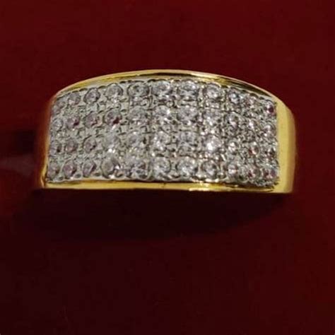 91 6 Engagement Mens Diamond Studded Gold Ring 5gram At Rs 27500 Piece