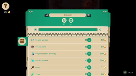 Moonlighter Interface In Game Video Game Ui