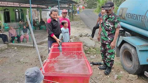 Kemarau Panjang Kodim Pangandaran Bantu Warga Yang Kekurangan Air