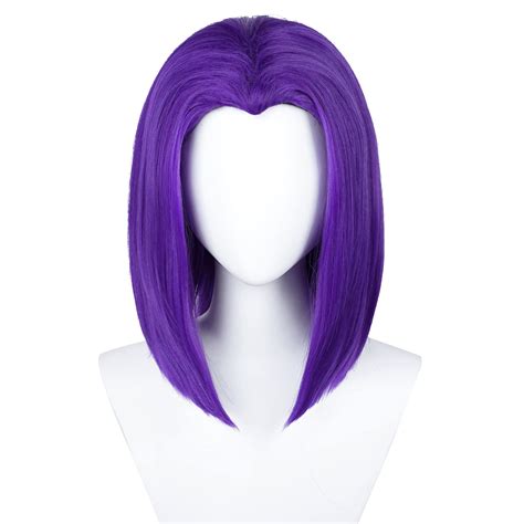 Raven Wig Short Purple Wig With Widows Peak Women Unisex