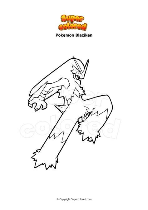 Mega Blaziken Coloring Page